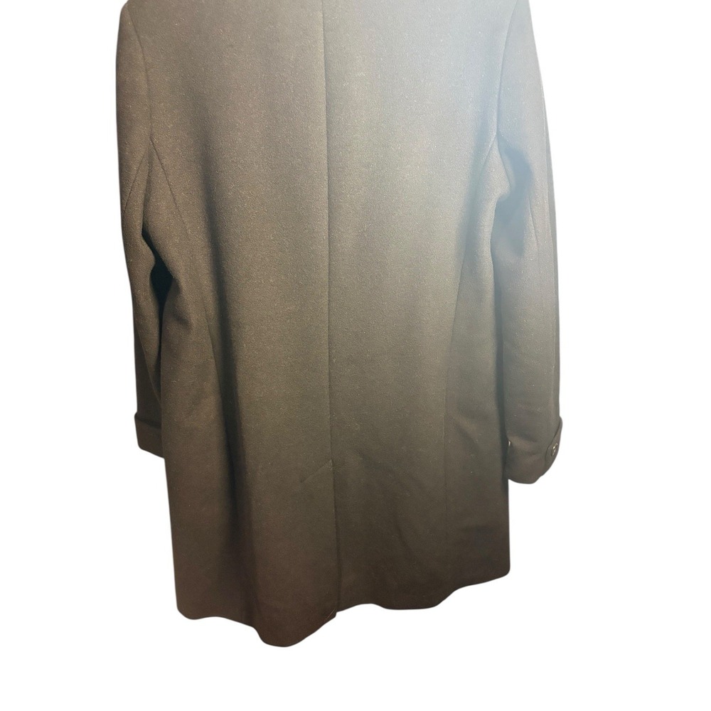 Lauren Ralph Lauren Women's Wool Blend Long Sleeve Mid Length Black Coat Size 16 - Picture 8 of 15